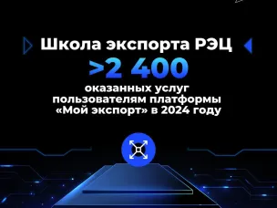 Школа экспорта РЭЦ: более 2400 оказанных услуг пользователям платформы «Мой экспорт» в 2024 году