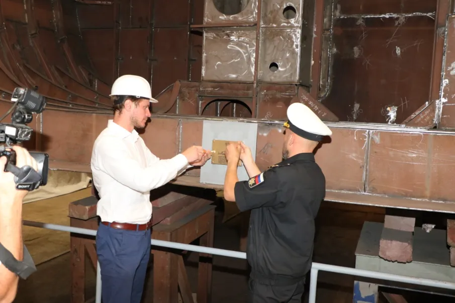 Закладка киля большого гидрографического катера для ВМФ состоялась в Нижегородской области