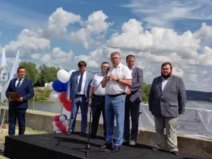 Максим Черкасов принял участие в спуске на воду двух бонопостановочных судов и в закладке двух земснарядов в Богородском округе