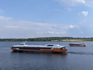 Головное судно «Метеор 120Р» спущено на воду в Нижегородской области